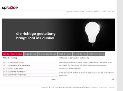 Grafik spicOne Homepage