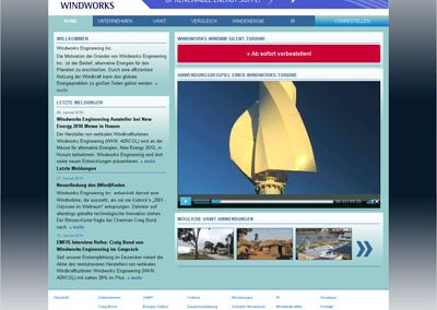 Grafik Windworks Homepage