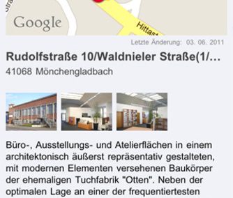 WFMG iPhone App - Objekt Rudolfstraße